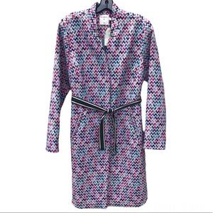 NWT SANDWICH Netherlands Unique Colorful Chevron Belted Coat Dress Size S $275